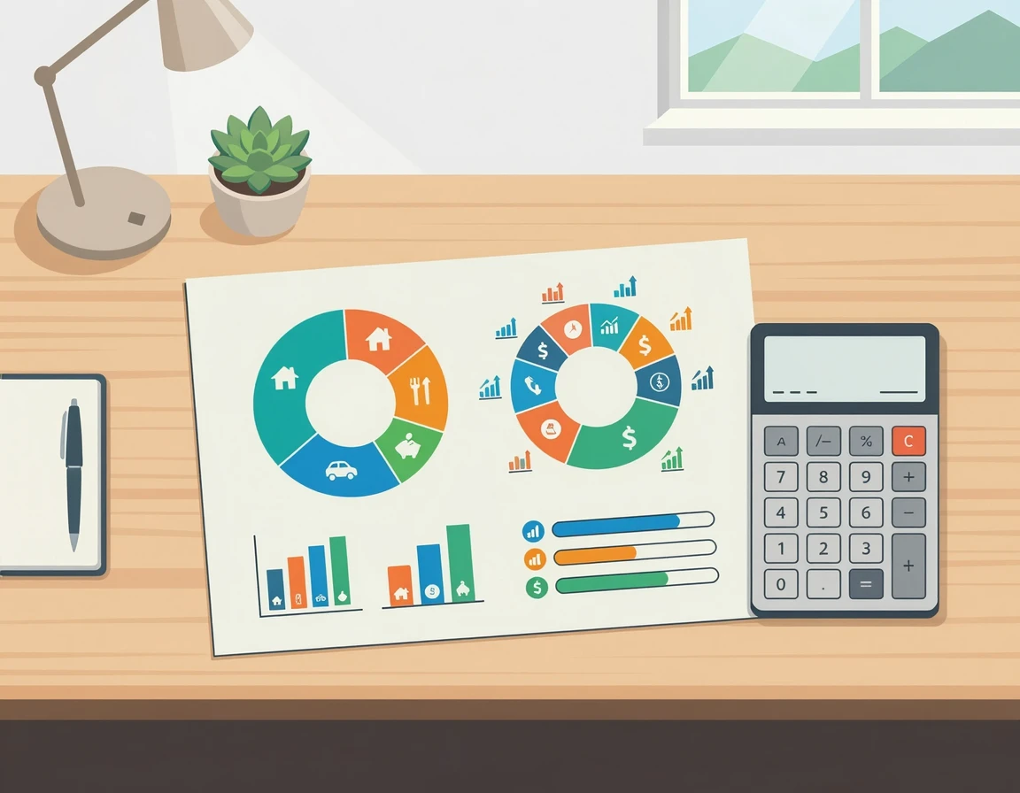 증여세와 당첨금 분배 비율을 계산하는 문서 일러스트