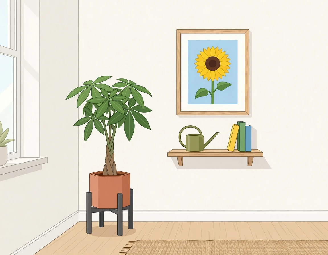 재물운을 부르는 금전수와 해바라기 그림 인테리어