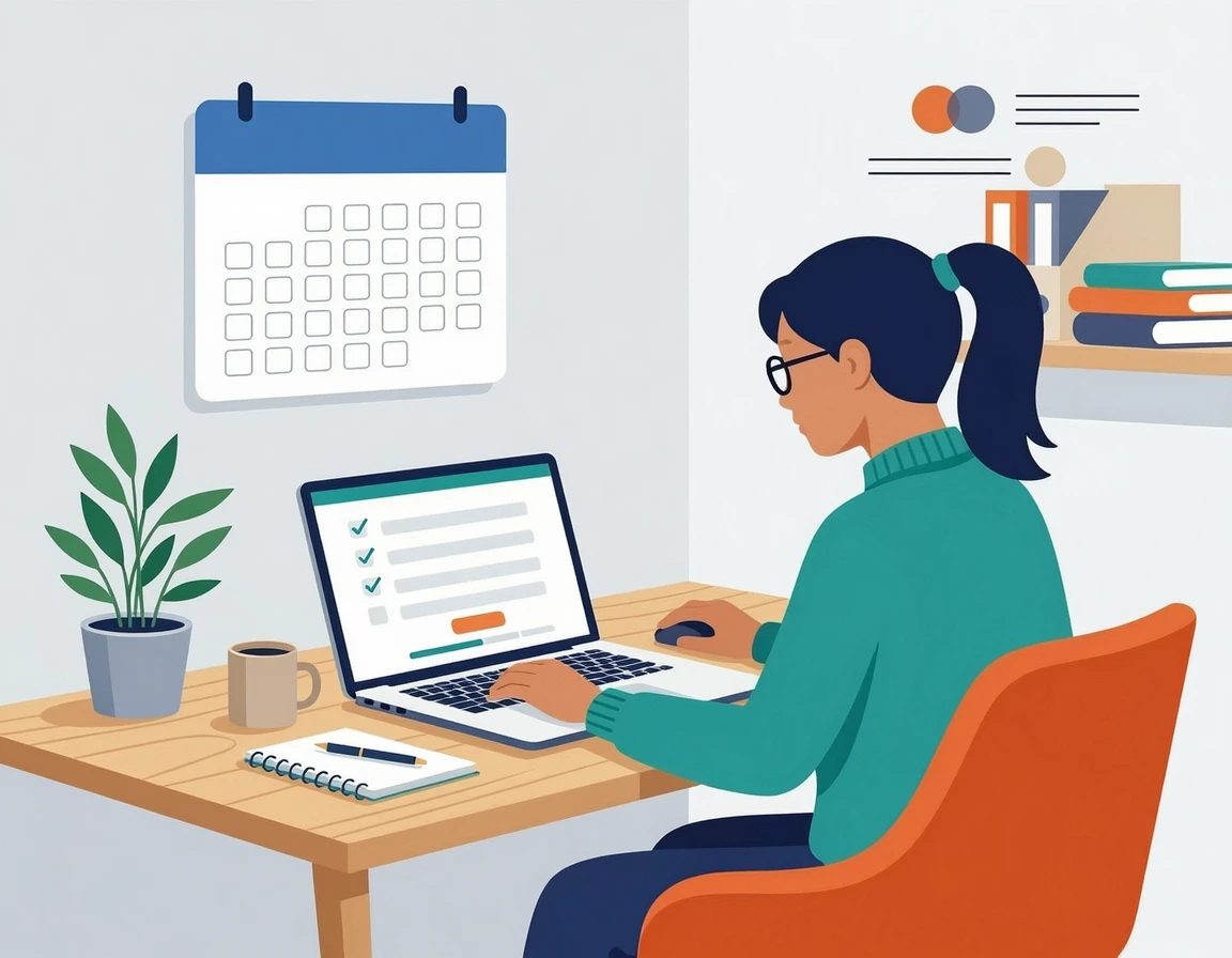 노트북으로 동행복권 방청 신청을 하는 모습