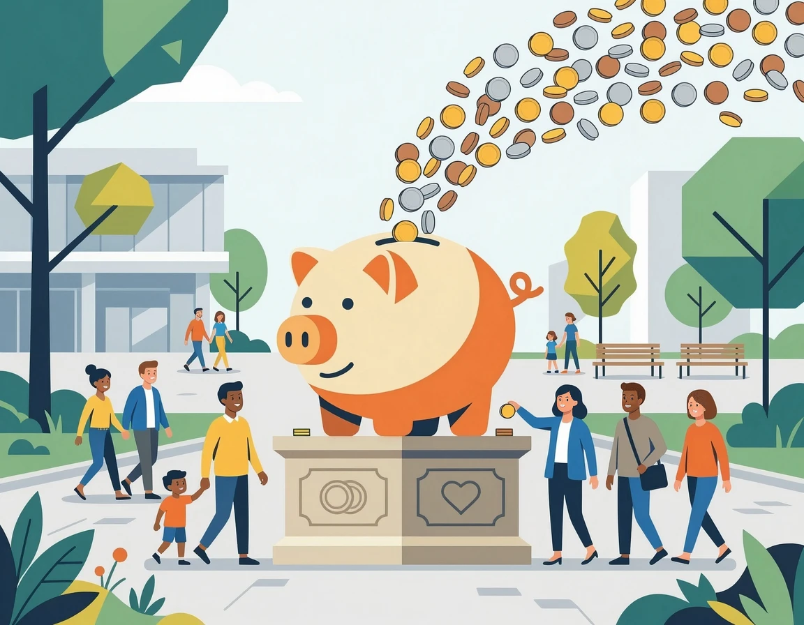 미수령된 당첨금이 복권기금으로 귀속되는 동전 일러스트