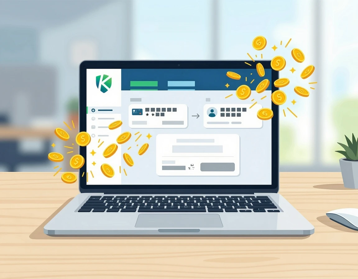 가상계좌로 예치금을 충전하는 화면 일러스트