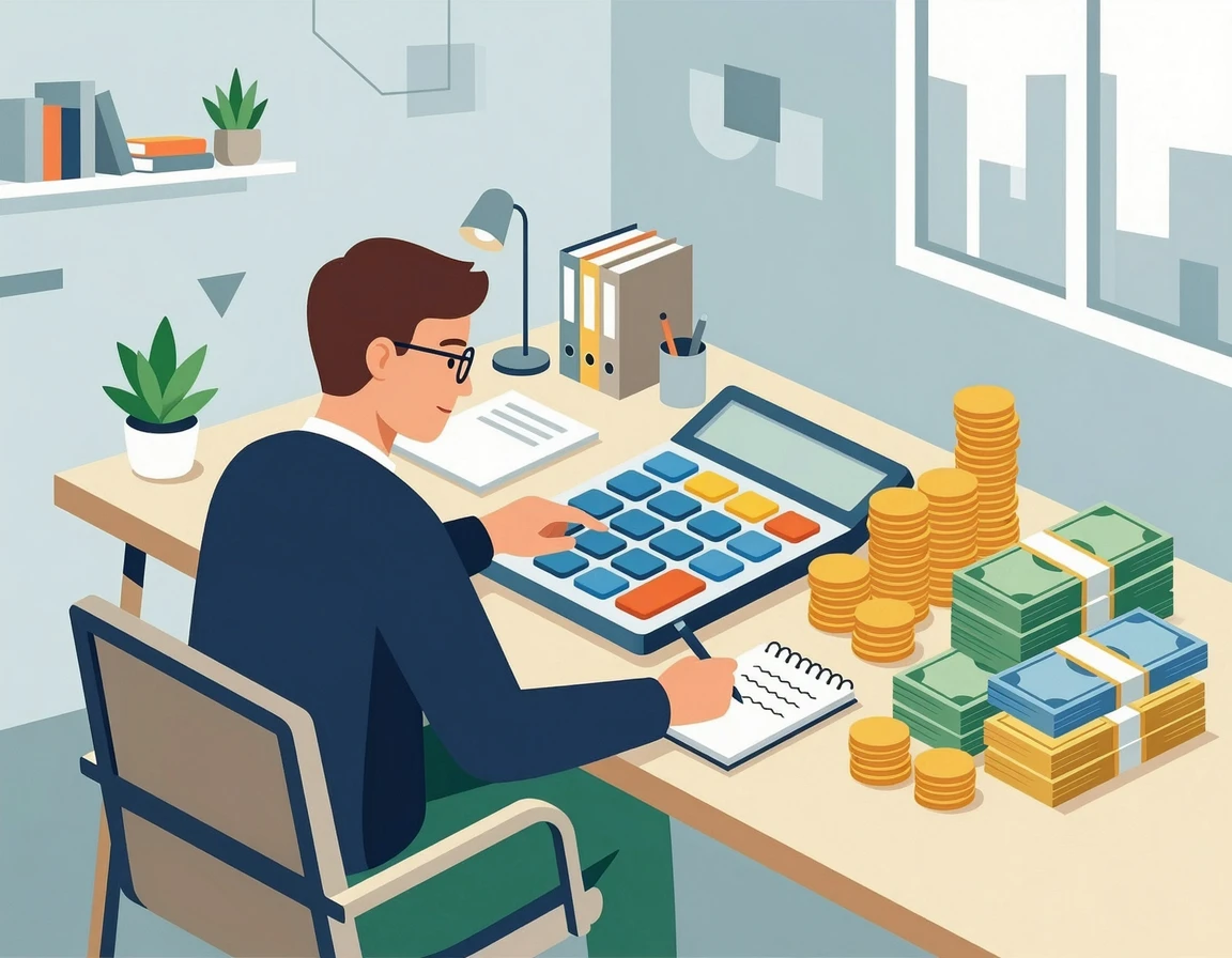 로또 2등 당첨금 세금 계산 일러스트