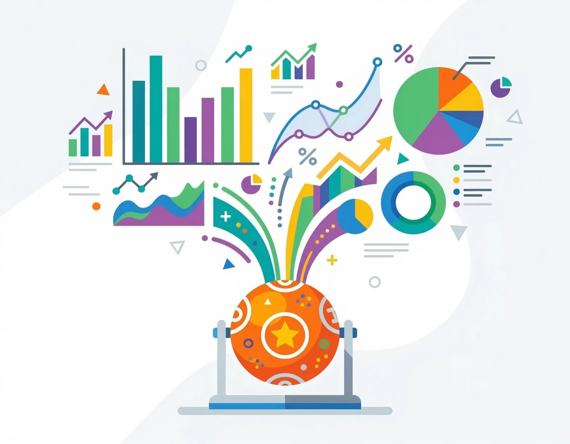 로또 데이터 분석 알고리즘 일러스트