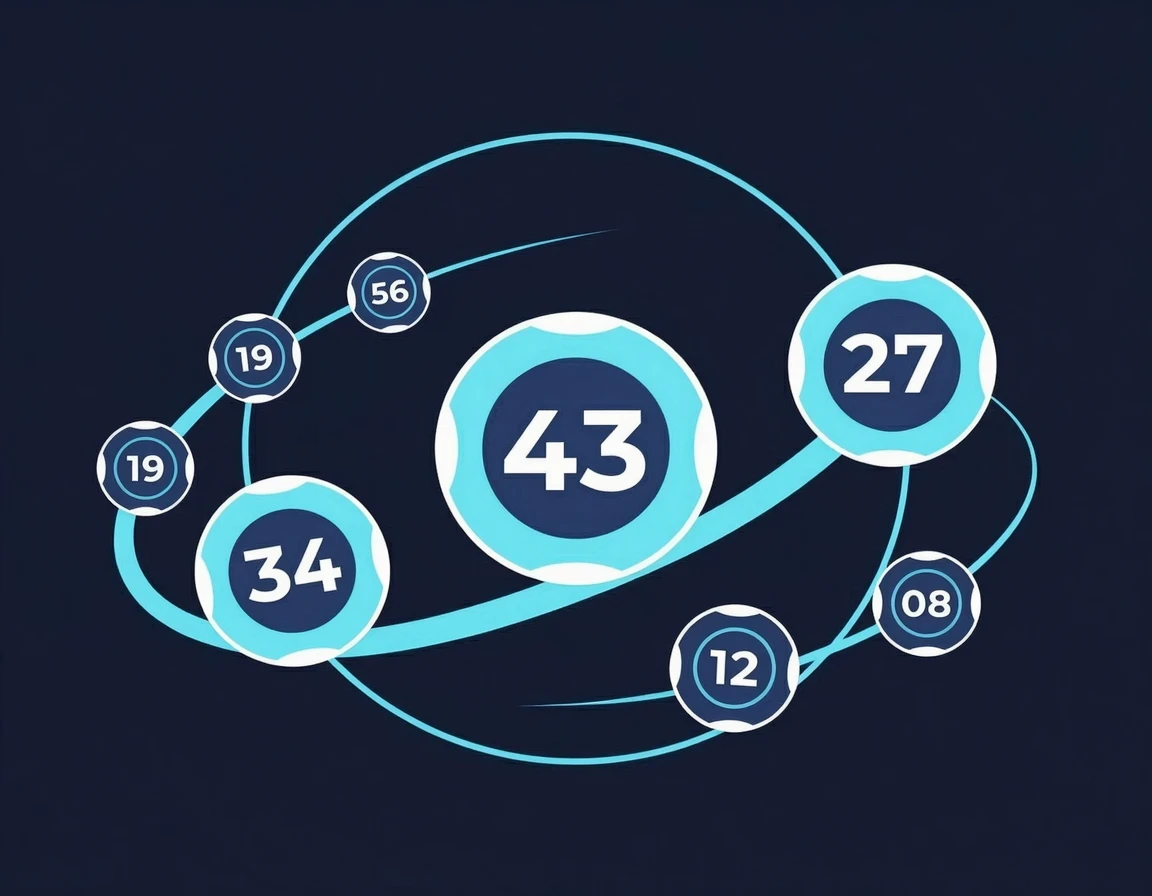 가장 많이 나온 로또 번호들이 강조된 일러스트